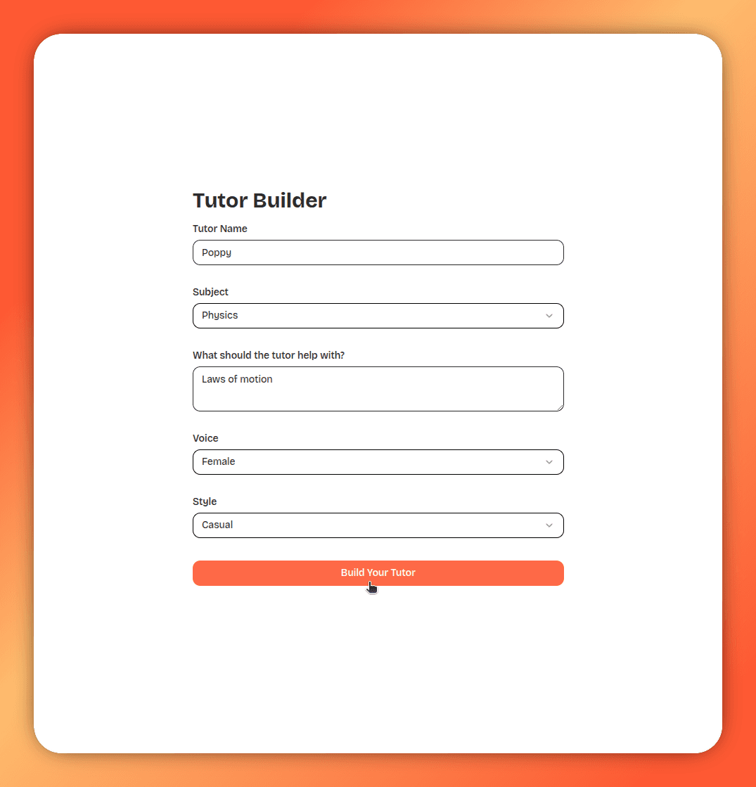 Tutor Creation Process